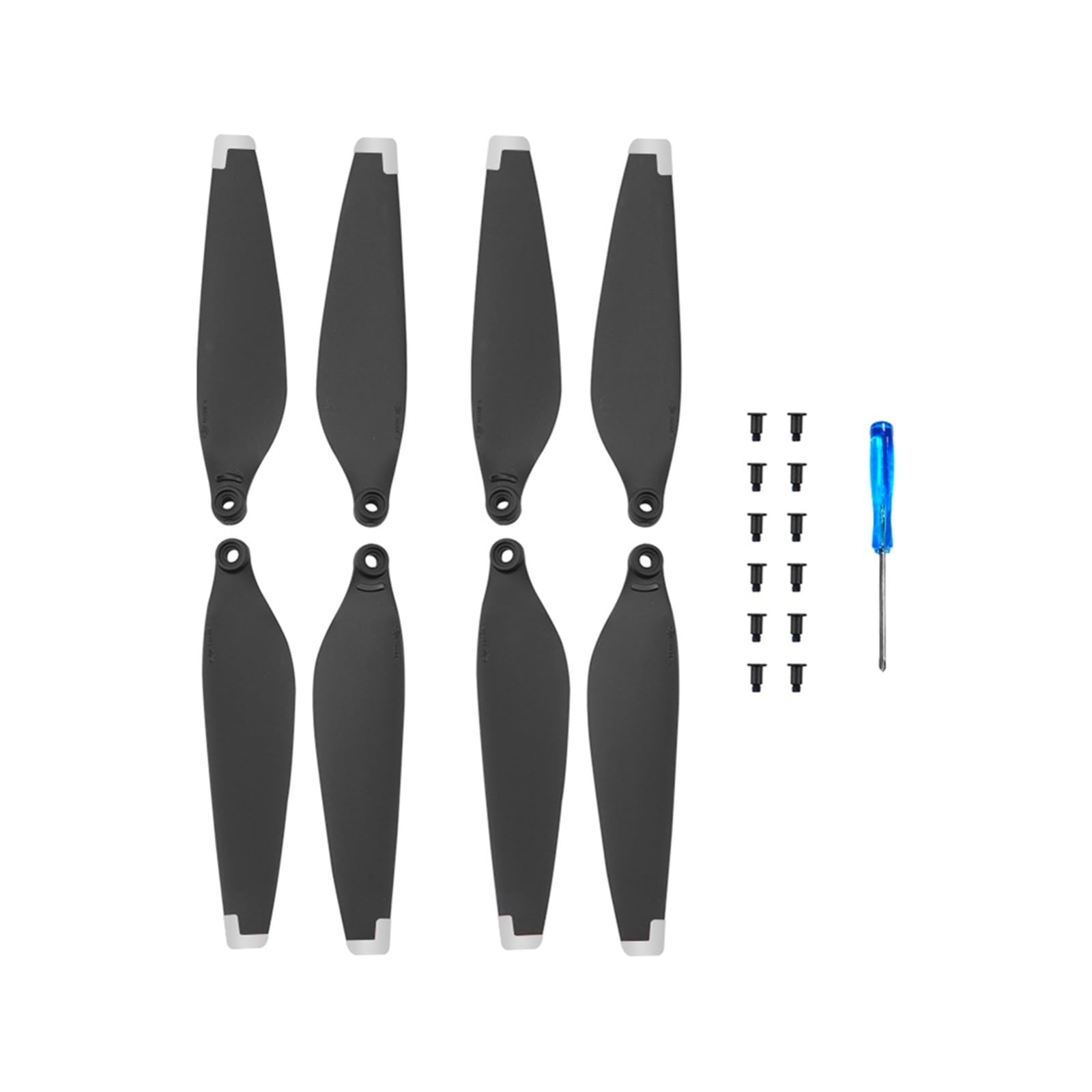 Requisiten Blade Wing Fans Ersatzteile PC Propeller Set Ersatz mit Schraubendreher Schraubenzubehör for D-JI Mini 3(Silver) von Mooyaya