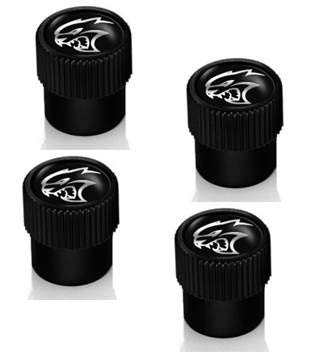 Dodge Challenger hellcat tire valve stem caps Black w/ hellcat Logo OEM MOPAR by Mopar von Mopar