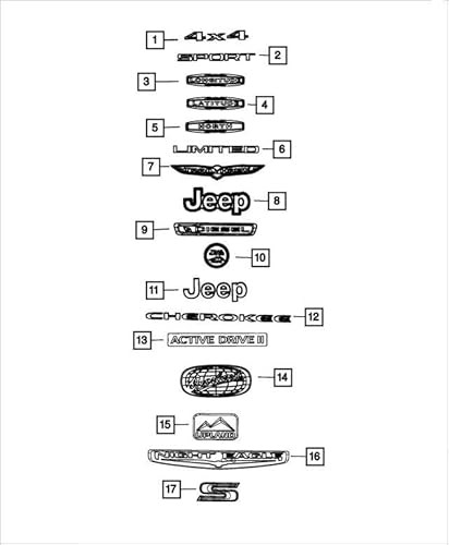 Namensschild für die Vordertür, rechts von Mopar