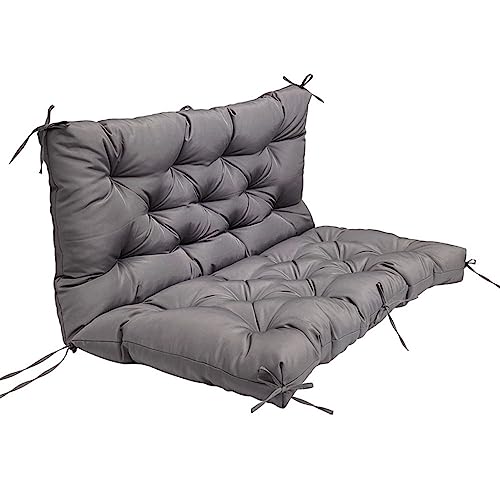 Morbuy Bankauflage Outdoor, Stuhlkissen Bankkissen Wasserfest Bankauflagen Gartenbank-Sitzkissen Weicher Sitzauflage Bank Indoor Bench Cushion Bankpolster Polsterauflage (100x100cm,Dunkelgrau) von Morbuy