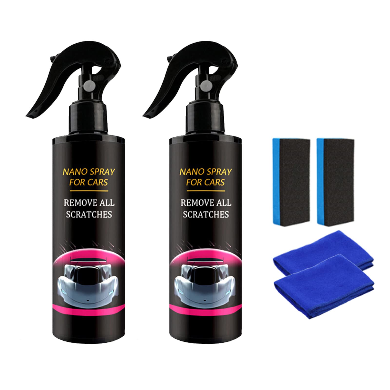 120ml Auto Nano Reparaturspray, MoreChioce 2 Stücke Autolack Keramikversiegelung Auto Politur Kratzerentfernungsspray Ceramic Versiegelung Auto Ceramic Coating Spray Auto Beschichtung Spray von MoreChioce