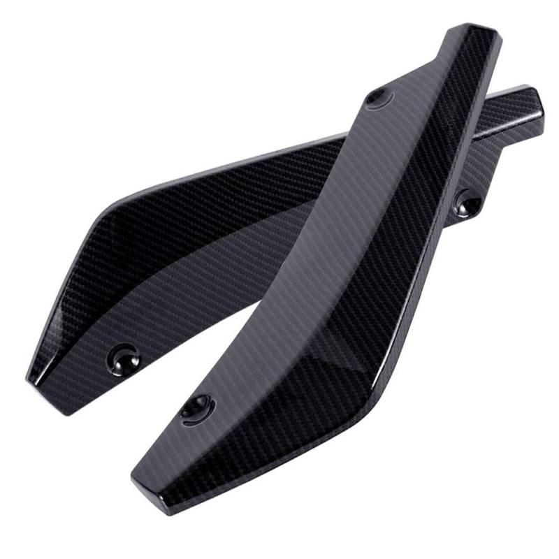 2 Stück Karosserie Spoiler, MoreChioce Universal Auto Heckstoßstange Schutz Lippe Diffusor Splitter Canard Protector Zubehör Spoiler Karosserie Karosserie Anti-Crash Diffusor Splitter,Kohlefaser von MoreChioce