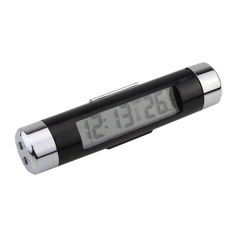 2 in 1 Auto Uhr Thermometer, MoreChioce Multifunktionsuhr Auto-Luftauslass LED Digitaluhr Auto-Thermometer-Uhr Digitale Autouhr Elektronische Zeit Armaturenbrett Uhr Digitalanzeige von MoreChioce