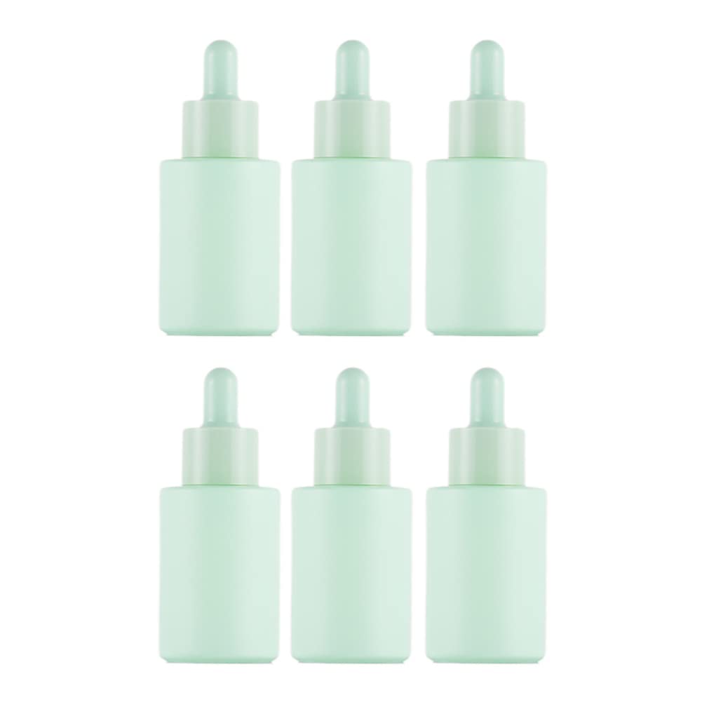 30ml Glasaugentropfflasche,MoreChioce 6 Stück Glasflaschenbehälter Pipettenflasche Leere Glasflaschen mit Pipette für Lotionen ätherische Öle Gesichtsreiniger,Grün von MoreChioce