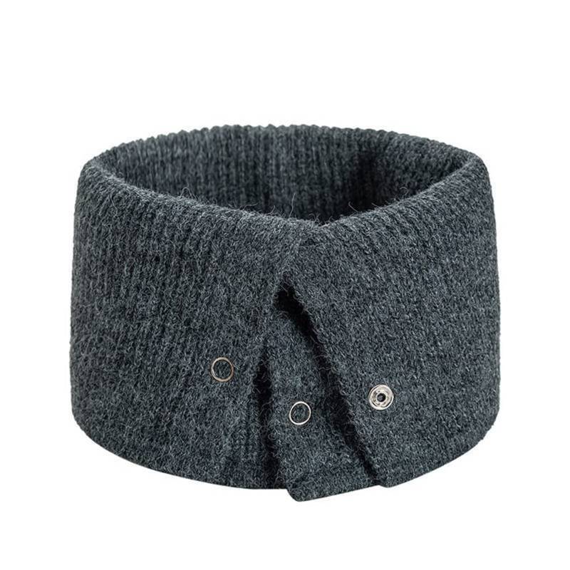 Abnehmbarer Gestrickter Falscher Kragen, MoreChioce Winter Hals Gamaschen Winddicht gestrickt Gefälschter Kragen Warm Fake Kragen Choker Kragen Revers Wrap Rollkragen,Dunkelgrau von MoreChioce