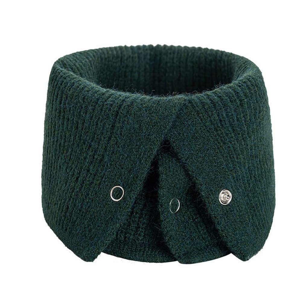 Abnehmbarer Gestrickter Falscher Kragen, MoreChioce Winter Hals Gamaschen Winddicht gestrickt Gefälschter Kragen Warm Fake Kragen Choker Kragen Revers Wrap Rollkragen,Grün von MoreChioce