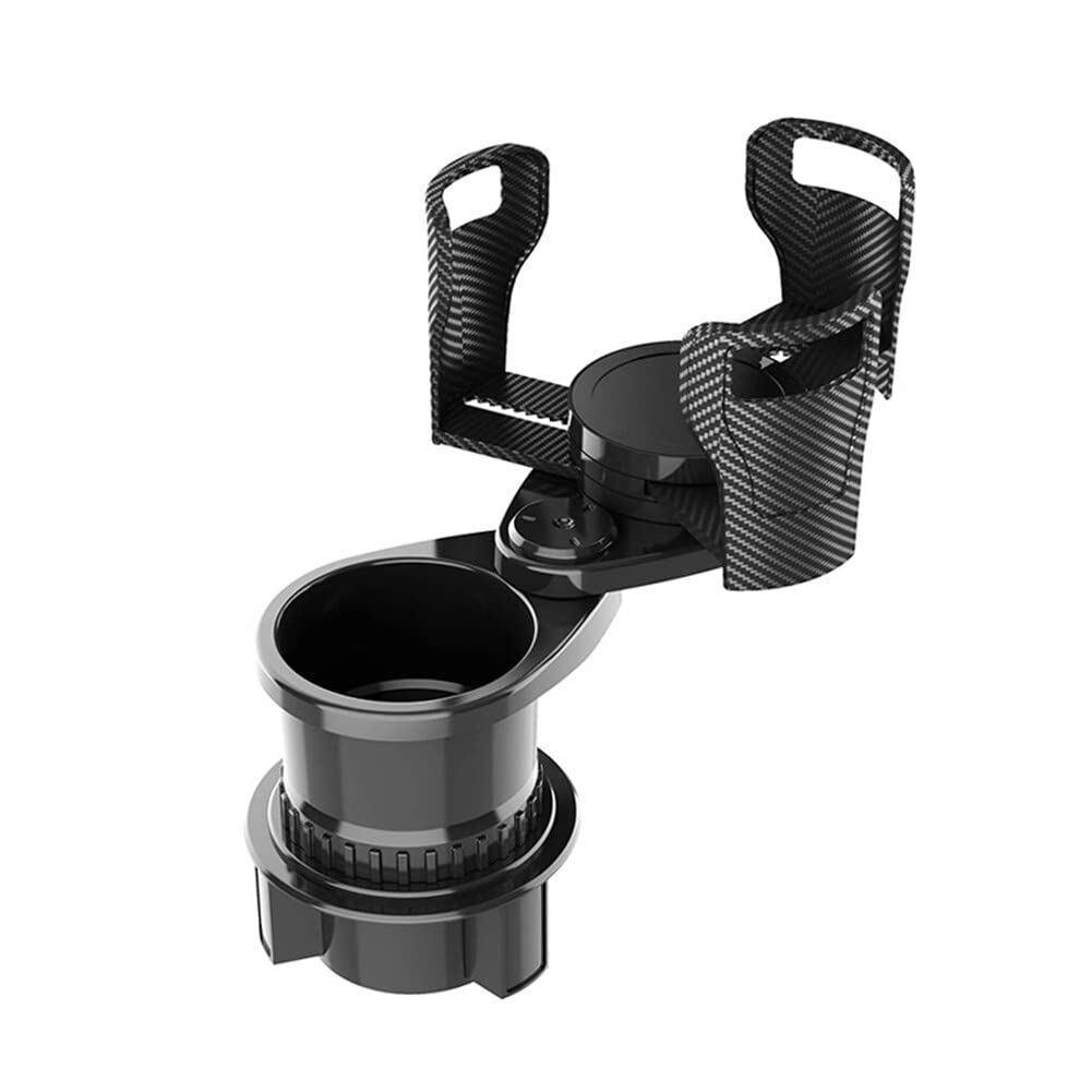 Auto Getränkehalter Expander 2 in 1, MoreChioce 360 Grad Drehbar Auto Becherhalter Doppel Wasserflaschenhalter Dosenhalter Cup Halter mit Verstellbar Basis für Handys Kaffee Getränke von MoreChioce