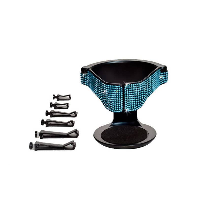 Auto Getränkehalter für Lüftung, MoreChioce Luxuriös Bling Bling Glitzer Auto Becherhalter Getränkedose Flaschenhalter Universal Auto Wasserbecherhalter Kaffeehalter mit 7cm Durchmesser,See Blau von MoreChioce