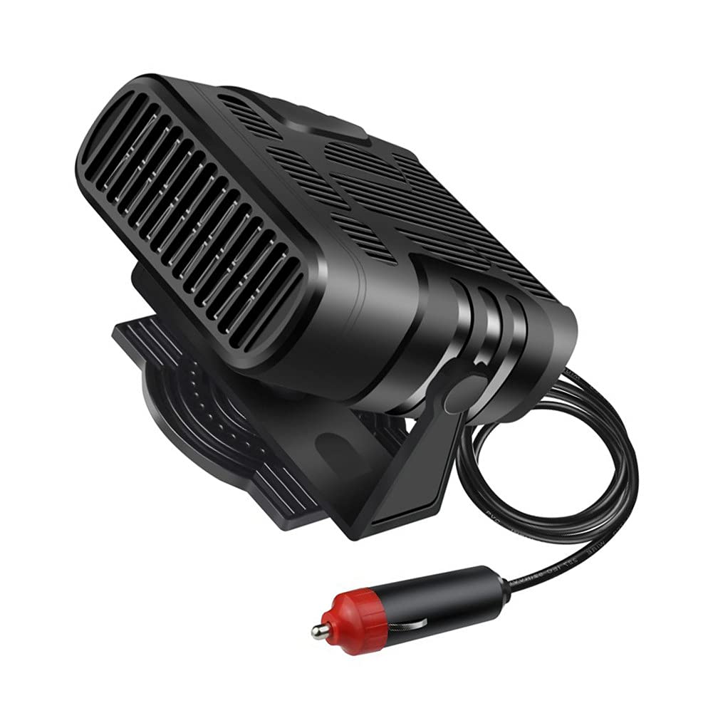 Auto Heizung Entfroster,MoreChioce 120W 12V Auto Heizlüfter Windschutzscheiben Kühlventilator Multifunktions Demister Defogger Entfeuchter mit 360 Grad Drehhalterung und 1,1 m Kabel,Schwarz von MoreChioce