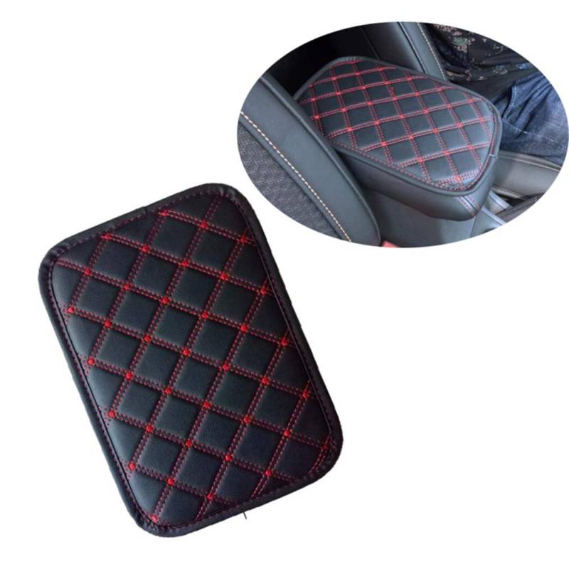 Auto Mittelkonsole Pad,MoreChioce Universal Mittelarmlehne Pad Mittelkonsole Schutz Auto Kissen Mat Auto Armlehne Sitz Box Abdeckung Armlehnenkissen,Rot von MoreChioce