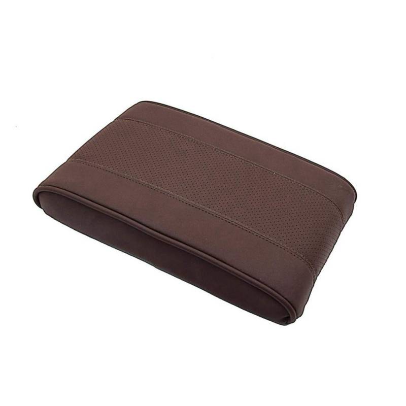 Auto Mittelkonsole Pad,MoreChioce Universal PU Leder Mittelarmlehne Abdeckung Mittelkonsole Schutz Memory-Schaumstoff Mittelarmlehne Pad Armauflage Armlehnenkissen Dekoration Kissen,Kaffee von MoreChioce