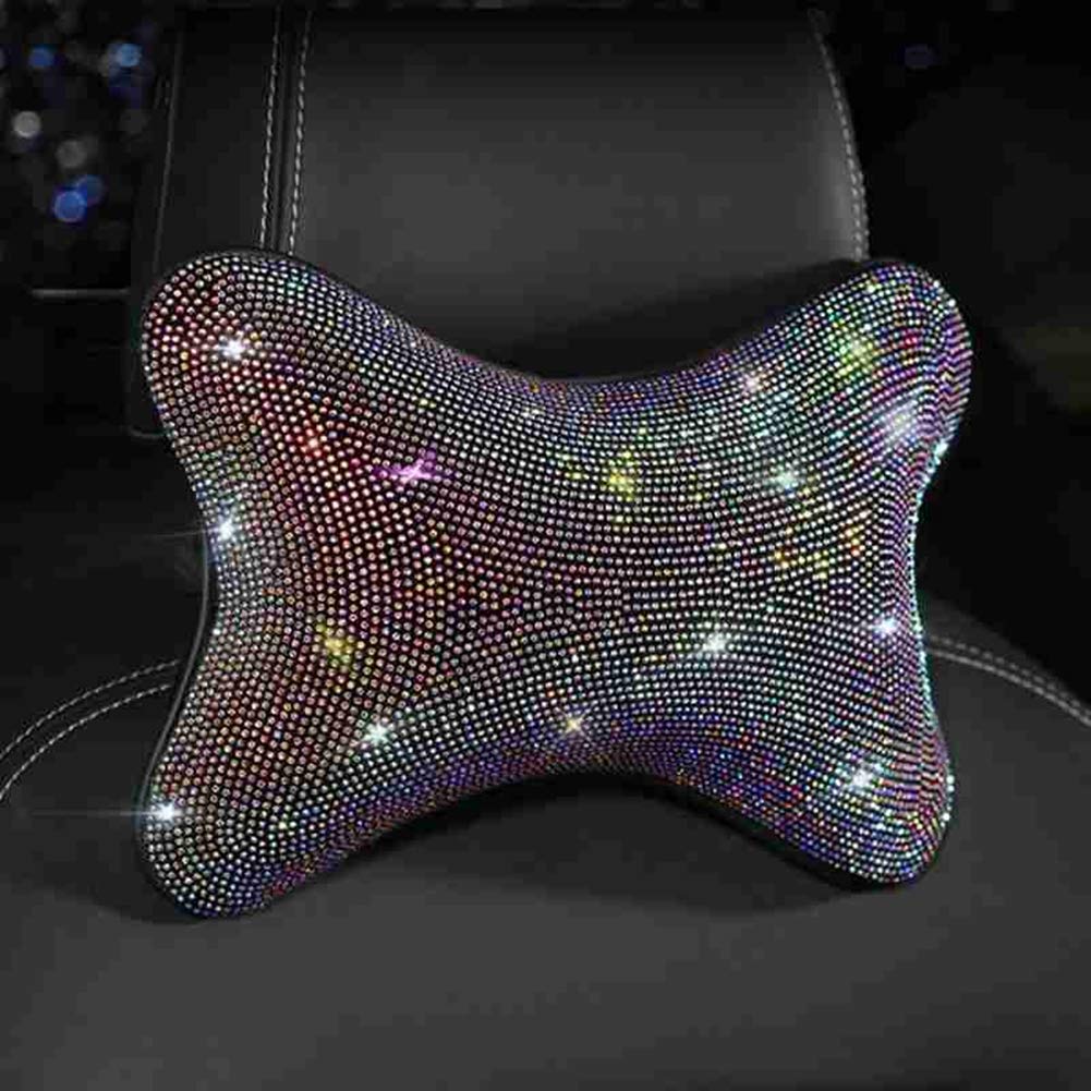 Auto Nackenkissen Dekoration,MoreChioce Luxuriös 3D Bling Strass Glitzer Kristall Auto Innenraum Styling Zubehör Auto Innendekoration Abdeckung von MoreChioce