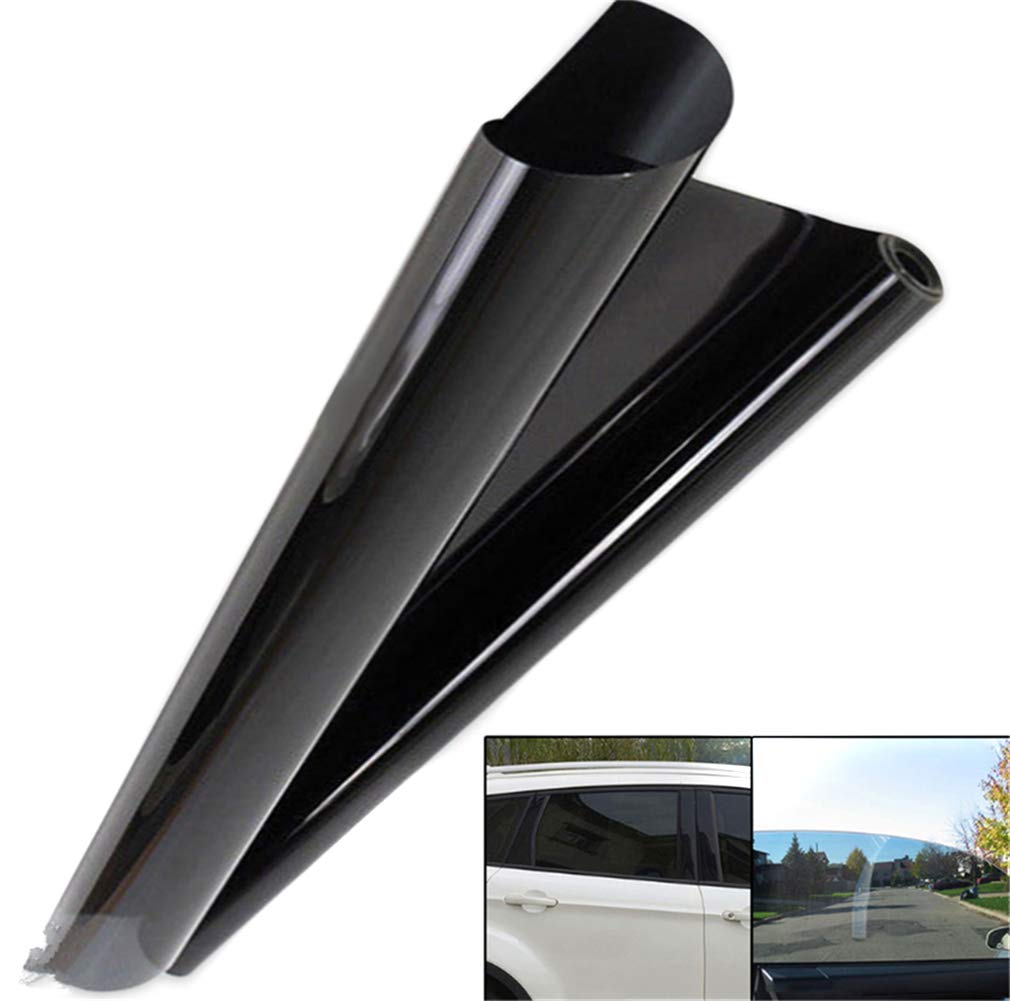 Auto Spiegelfolie,MoreChioce Auto Selbstklebend Sonnenschutzfolie Fensterfolie Blickdicht Sichtschutzfolie Anti-UV Verdunkelungsfolie Tönungsfolie Universal Sonnenblende 50 * 300cm,Übertragung 5% von MoreChioce