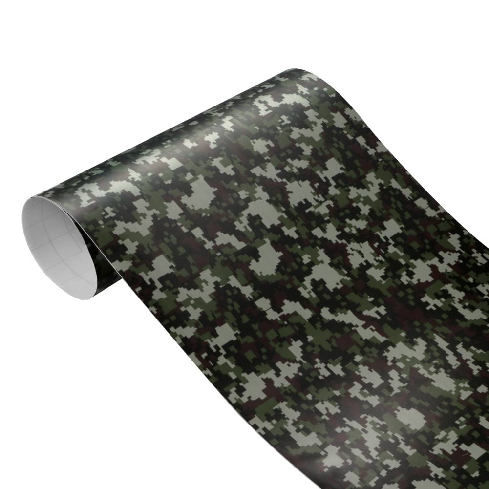 Camouflage Autofolie,MoreChioce Tarnung Auto Aufkleber Vinyl PVC Lackschutzfolie Wasserdicht Vinyl Aufkleber Kratzfest Klebefolie Auto Roller Dekoration Auto Aufkleber Wrap,#A 30cm x 100cm von MoreChioce