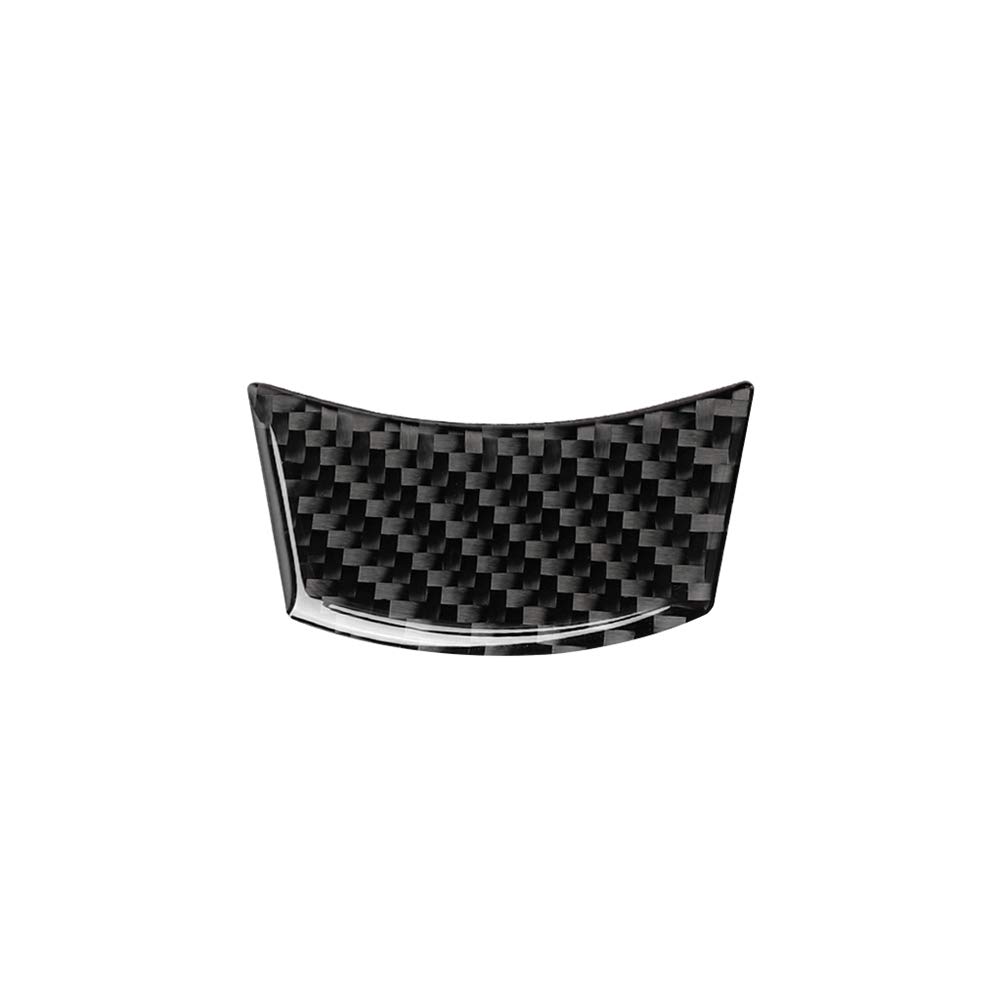 Carbon Faser Auto Panel Aufkleber,MoreChioce Carbon Fiber Lenkradmitte Rahmenverkleidung Auto Schaltknauf Panel Abdeckung Trim Aufkleber Innendekoration Kompatibel mit 5 Series E60 2004-2010 von MoreChioce