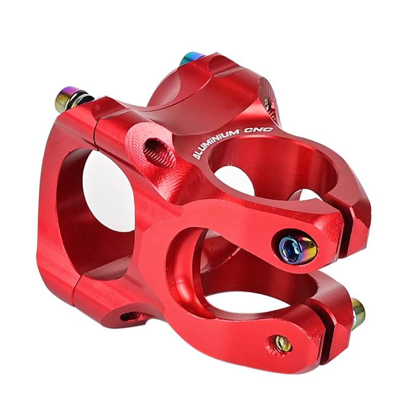 Fahrrad Lenker Vorbau,MoreChioce 35mm Lenker Vorbau Aluminiumlegierung Rutschfester Kurzer Vorbau Gabelschaft Extender Mountainbike Lenker Legierung für Mountainbike Rennrad MTB,Rot von MoreChioce