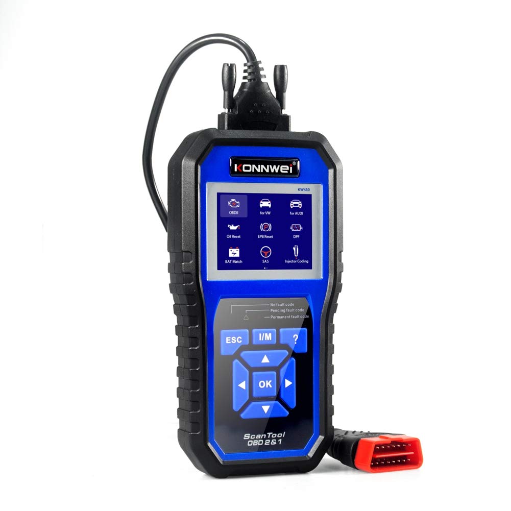 KW450 OBD II Diagnosegerät,MoreChioce OBD2 Auto Diagnose Scanner Mehrsprachiges Vollständiges Fahrzeug Fehlercode Lesegerät Autodiagnosetool Fehlerbehebung von MoreChioce