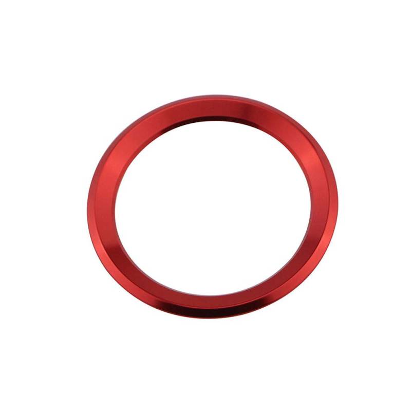 Lenkradring,MoreChioce Aluminiumlegierung Auto Lenkrad Logo Dekorative Verkleidung Trim Aufkleber Kompatibel mit X1 X3 X5 X6 E36 E39 E46 E30 E60 E90 E92 F30 F35,Rot von MoreChioce