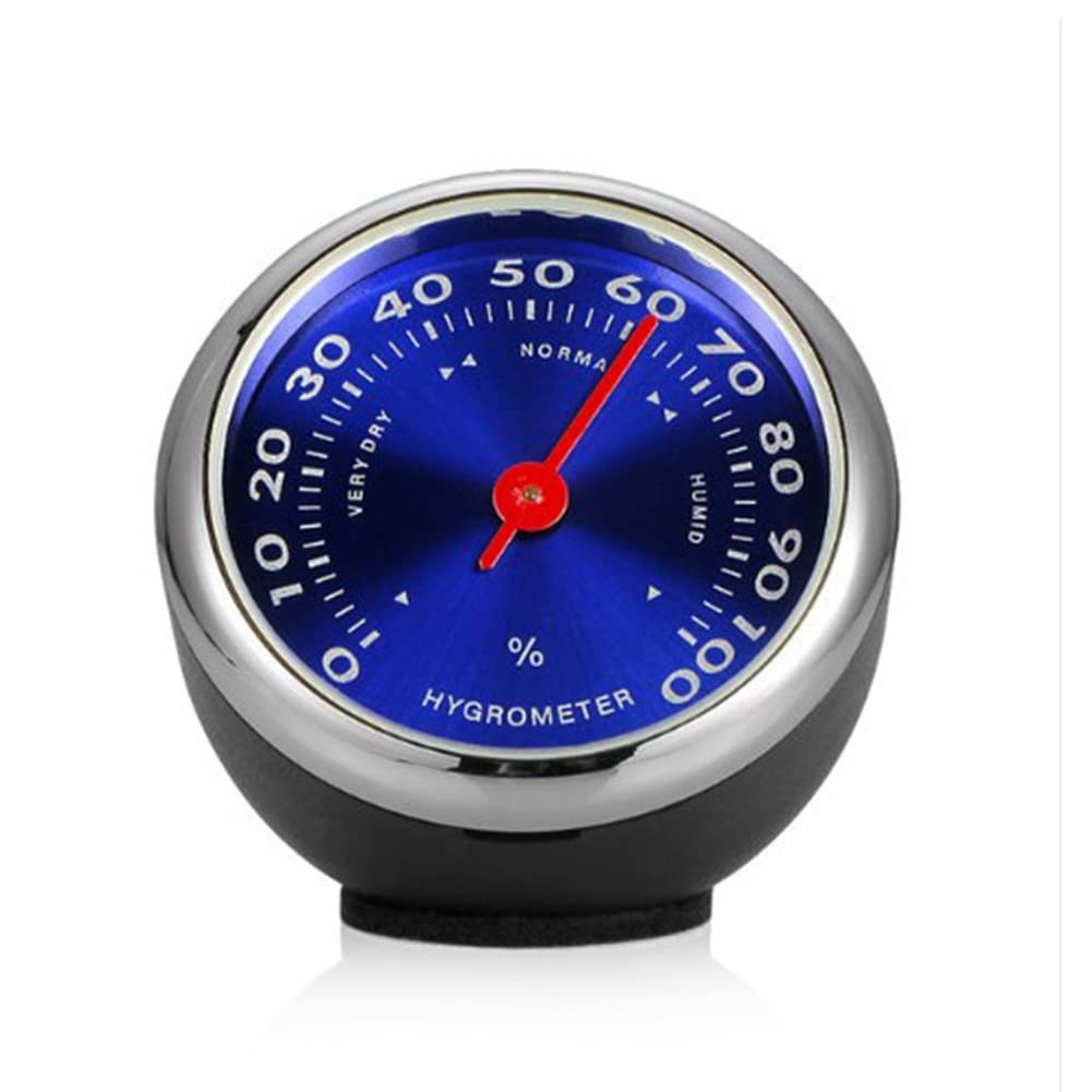 Mini Auto Hygrometer/Thermometer/Uhr,MoreChioce 40mm Auto Quarzuhr Temperaturanzeige Tragbar Luftfeuchtigkeitsmessgerät Armaturenbrett Ornament Temperatur und Feuchtigkeitsmesser,Hygrometer von MoreChioce