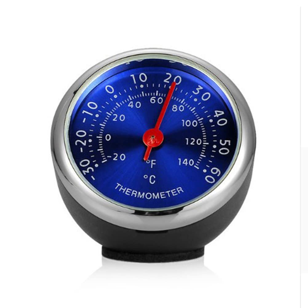 Mini Auto Hygrometer/Thermometer/Uhr,MoreChioce 40mm Auto Quarzuhr Temperaturanzeige Tragbar Luftfeuchtigkeitsmessgerät Armaturenbrett Ornament Temperatur und Feuchtigkeitsmesser,Thermometer von MoreChioce