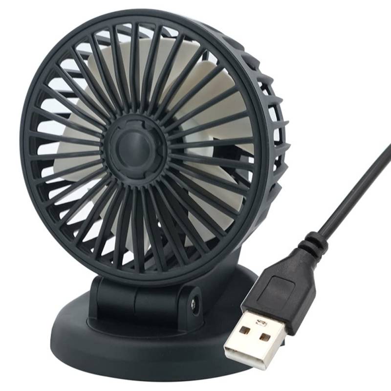 MoreChioce Auto Ventilator, 5V USB Auto Kühlventilator für Armaturenbrett Mini Tischventilator Ventilator Lüfter Saugnapf Klein Ventilator von MoreChioce