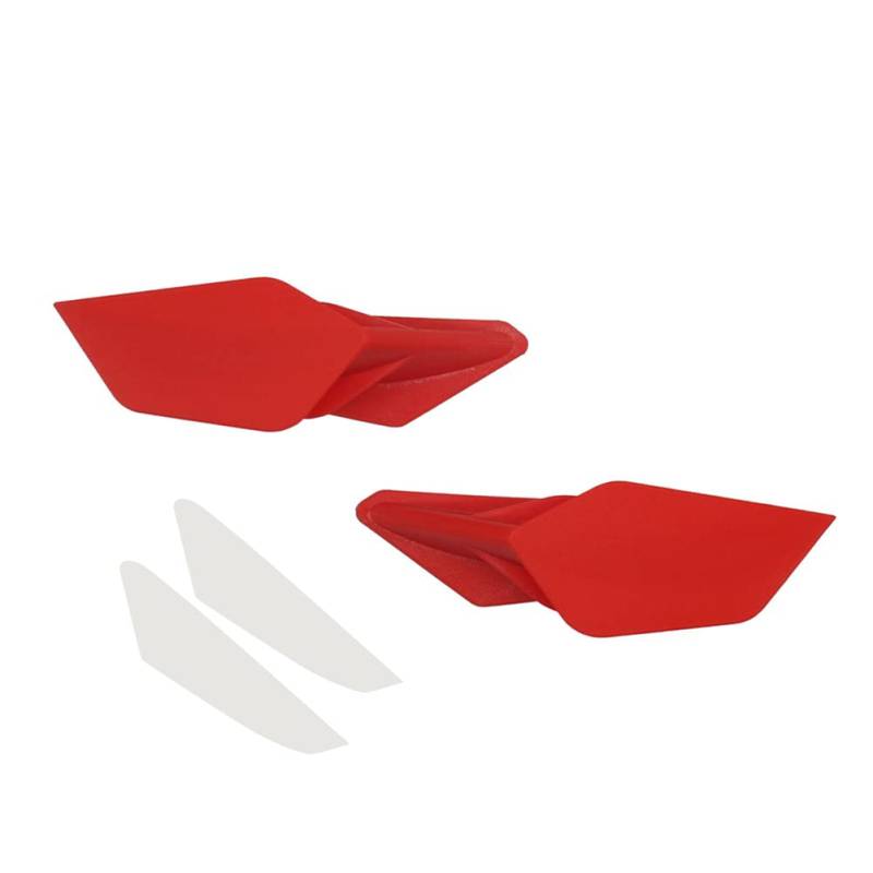 Motorrad Aerodynamisches Winglet, MoreChioce ABS Aerodynamischer Winglet Spoiler für Motorrad Universal Motorrad Winglets Spoilerflügel Motorradflügelspoiler Modifikationszubehör,Rot von MoreChioce