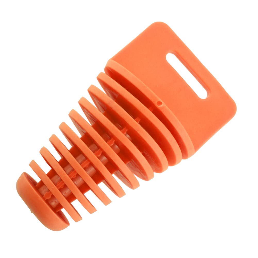 Motorrad Auspuffstopfen,MoreChioce Motorrad Auspuffstopfen Wasserdichter Staubdichter Ablassstopfen PVC Schalldämpfer Auspuff Waschstopfen Auspuff Schalldämpferstecker,Orange 75mm x 60mm x 34mm von MoreChioce