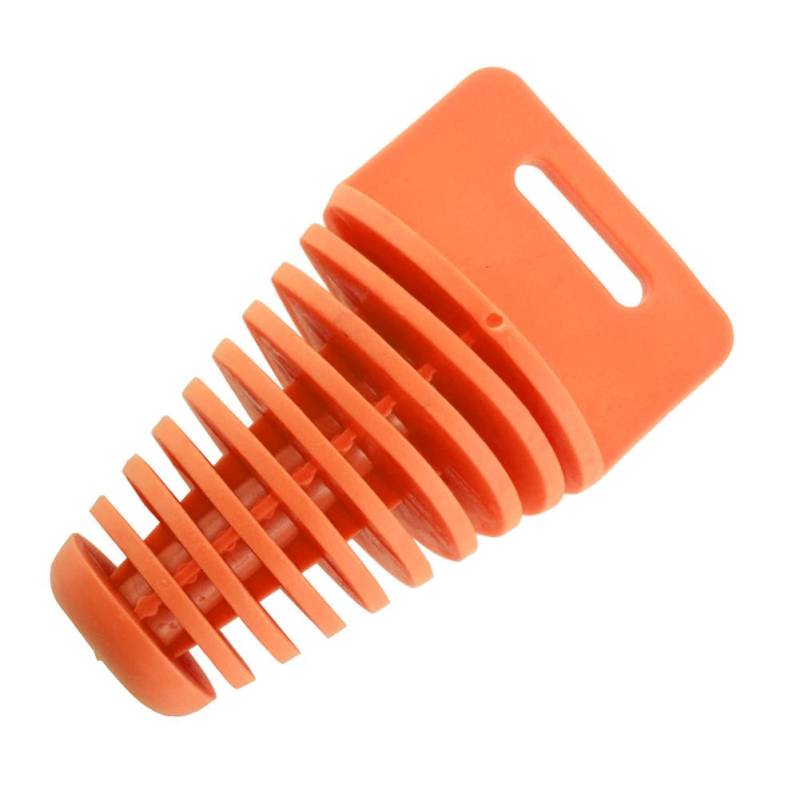 Motorrad Auspuffstopfen,MoreChioce Motorrad Auspuffstopfen Wasserdichter Staubdichter Ablassstopfen PVC Schalldämpfer Auspuff Waschstopfen Auspuff Schalldämpferstecker,Orange 75mm x 60mm x 34mm von MoreChioce