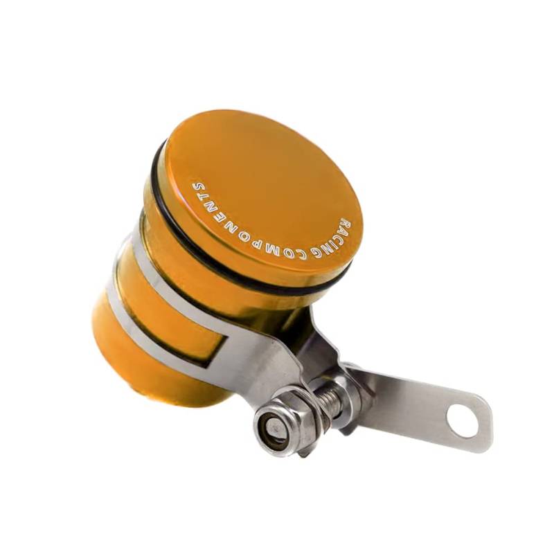 Motorrad Bremsflüssigkeitsbehälter, MoreChioce Universal Motorrad Kupplungsflüssigkeitsbehälter Aluminiumlegierung Flüssigkeitsflasche Bremsflüssigkeitsbehälter Ölbecher Bremsbehälter,Orange von MoreChioce