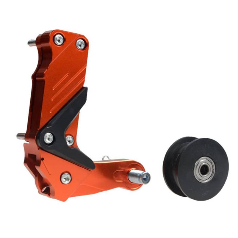 Motorrad Kettenspanner Einstellbarer, MoreChioce Universal-Motorrad-Kettenspanner Kettenrollen Spannrolle Radführung Gliederlänge Modifizierter Kettenspanner-Einsteller Ersatz,Orange von MoreChioce