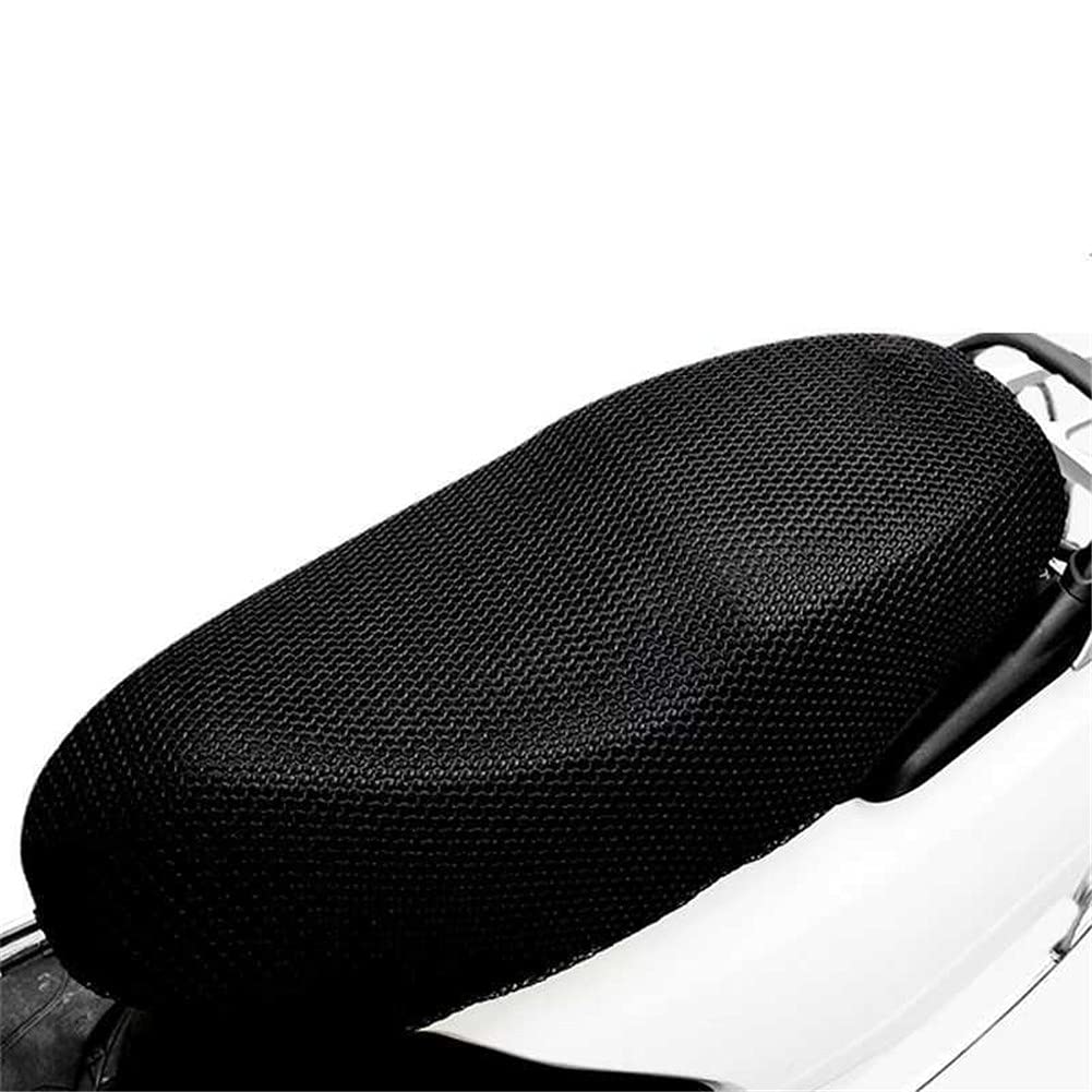 Motorrad Moped Sitzbezug,MoreChioce Universal 3D Mesh Motorrad Sitzbankbezug Anti-Rutsch Motorrad Schutzkissen Sonnenschutz Sitzbezug Atmungsaktives Kissen für Motorrad,L von MoreChioce