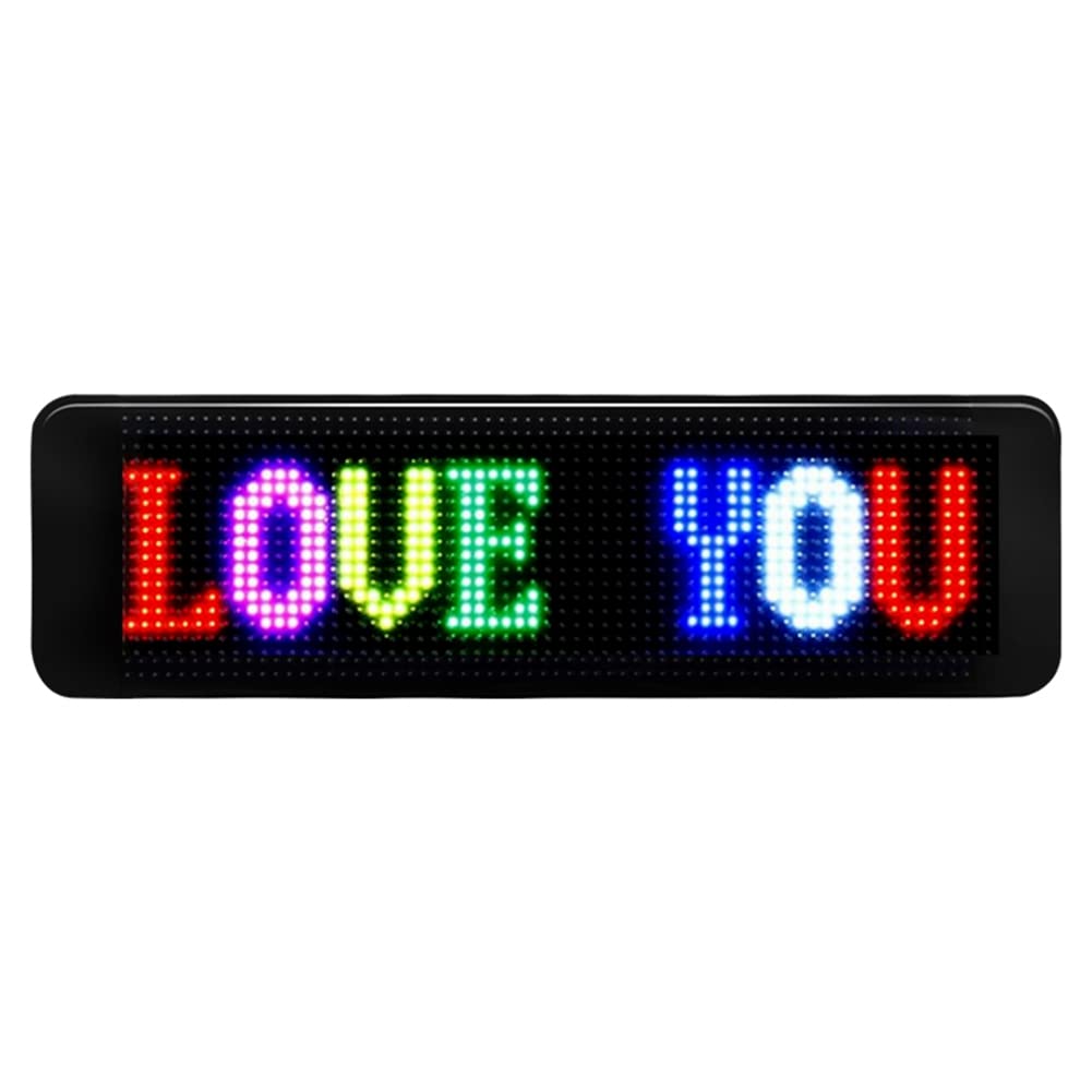 Programmierbares LED-Schild, MoreChioce 5V/3A Bluetooth App Steuerung Flexible LED-Anzeige DIY Programmierbares Scrolling-LED-Schild Benutzerdefiniertes Textmuster Animation Scrollende LED-Anzeige von MoreChioce