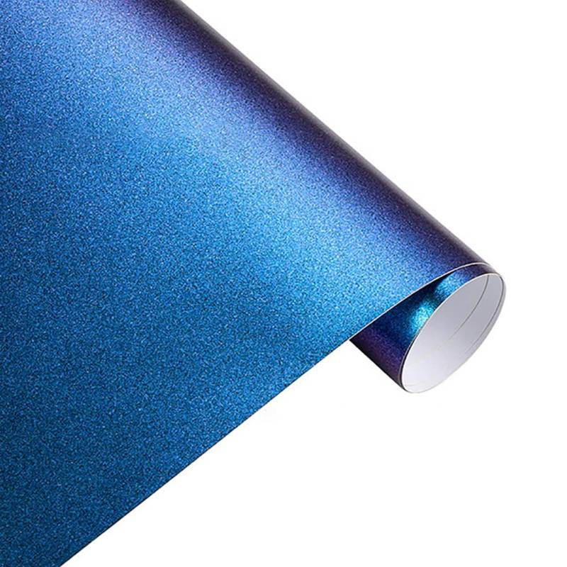 Selbstklebende Vinylfolie, MoreChioce 100cm x 30cm Autofolie Klebeband Wasserdicht PVC Autoaufkleber Blasenfreie Vinylfolie 3D Wrapping Vinyl Folie Vinyl Aufkleber für Motorrad Auto,Blau von MoreChioce