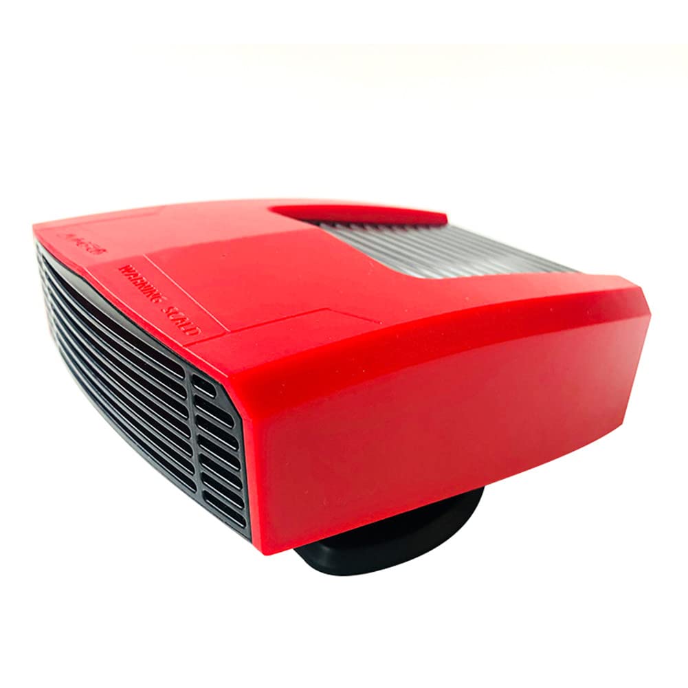 Tragbare Auto Heizung,MoreChioce 180W 2 in 1 Elektrische Auto Heizlüfter Kühlventilator 360 ° Drehbare 12V Auto Windschutzscheibe Defroster Demister Defogger Zigarettenanzünder Entfeuchter,Rot von MoreChioce