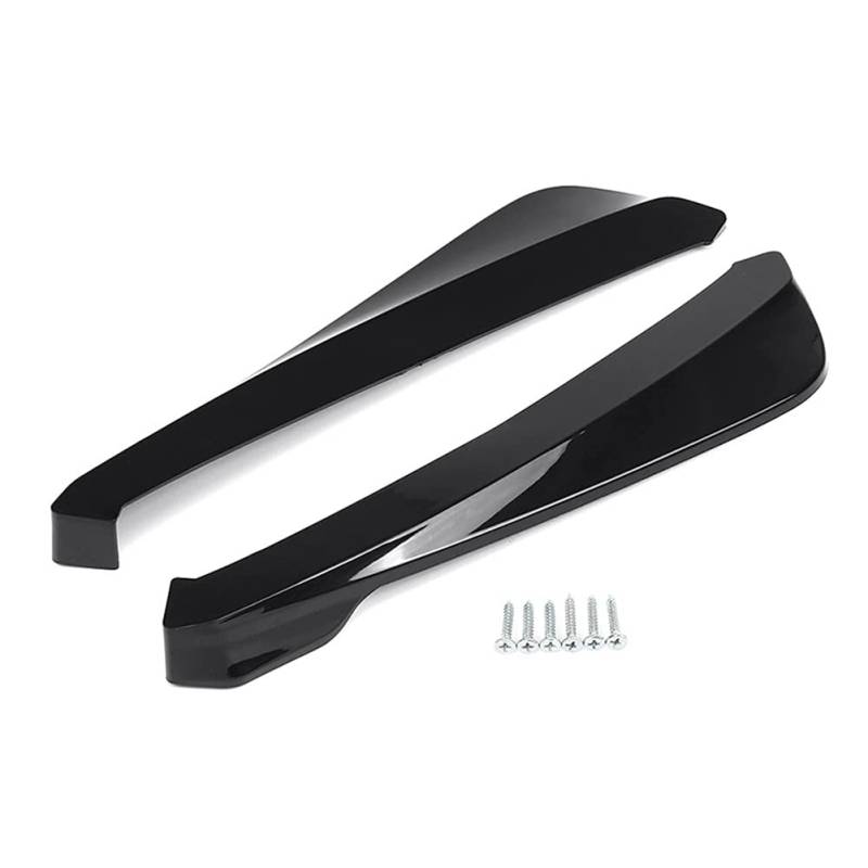 Universal Auto Stoßstange Lippe,MoreChioce 1 Paar Auto Heckstoßstange Lip Wrap Splitter Ecklippe Canard Diffusor ABS Auto Heckstoßstange Spoiler Karosserie Protector Zubehör,Schwarz von MoreChioce