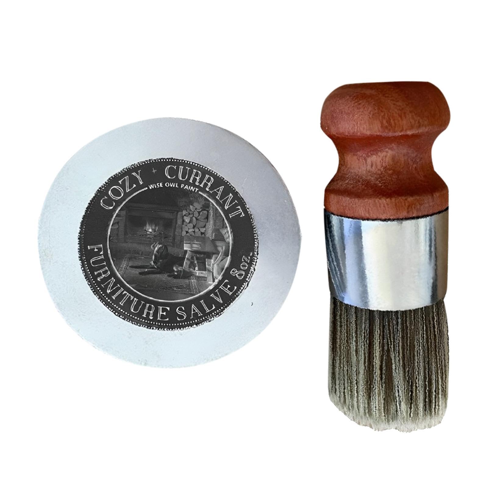 Moreeulsi 200g Möbel Salbe Für Leder, Ledersalbe Für Möbel, Natürliche Ledersalbe Mit Pinsel, Weise Eule Möbelsalbe Für Leder, Möbelsalbe Salbenbürste Furniture Salve, Mehrzweck Ledermöbelsalbe von Moreeulsi