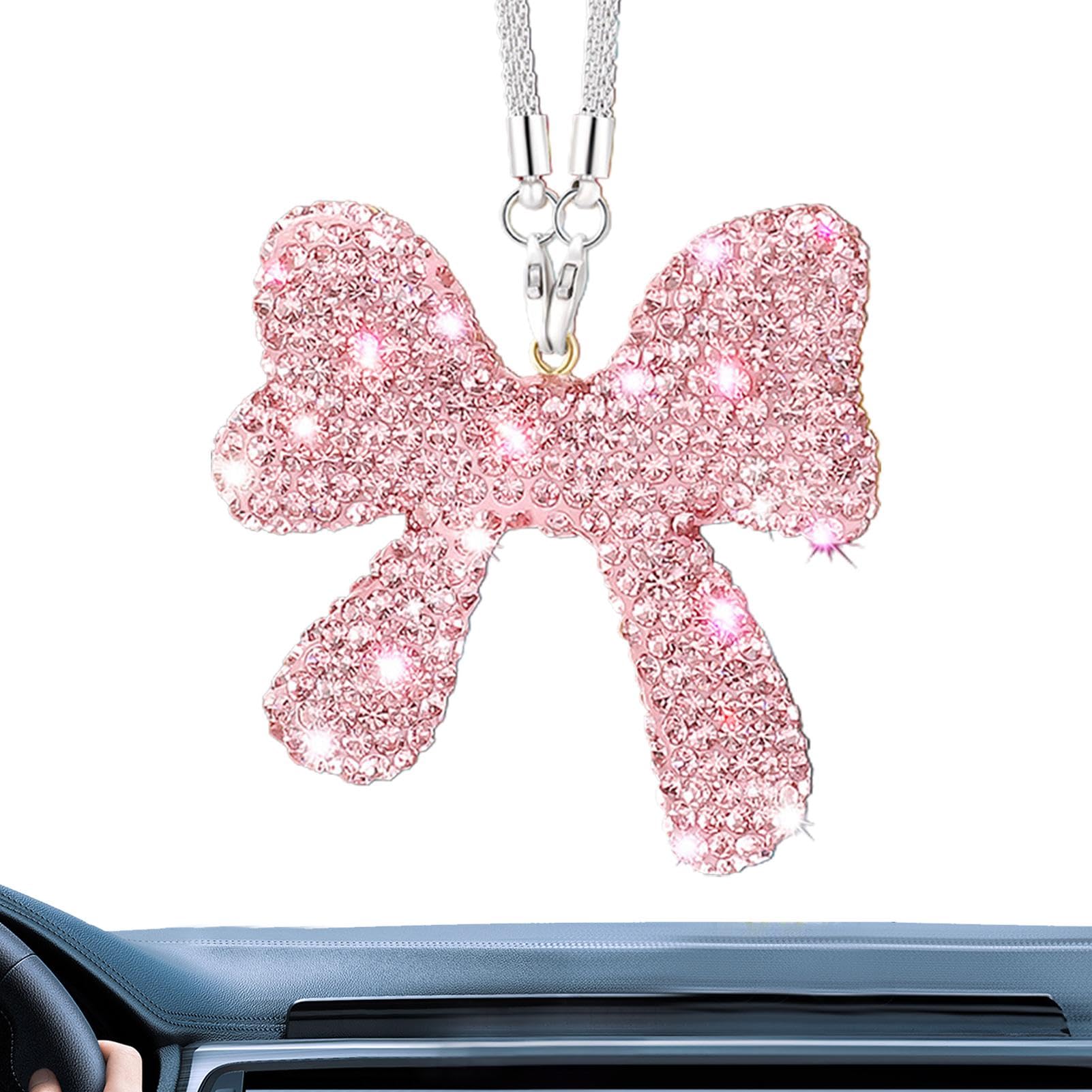 Moreeulsi Auto-Rückspiegel-Anhänger, Auto-Anhänger für Rückspiegel - Strasssteine ​​Rückspiegel Charm Bling Rückspiegel Zubehör - Vielseitige Rückspiegel-Ornamente, Autodekorationen für PKW, LKW, SUV von Moreeulsi