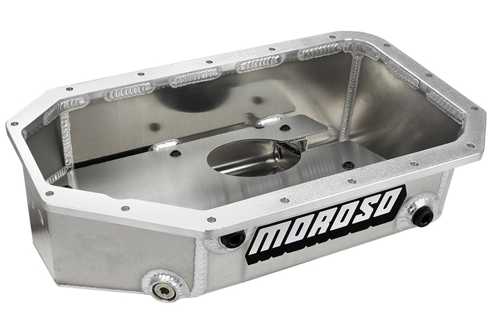 Moroso 20921 Ölwanne aus Aluminium, passend für Honda K-Series Motor, Road Race Baffle von Moroso