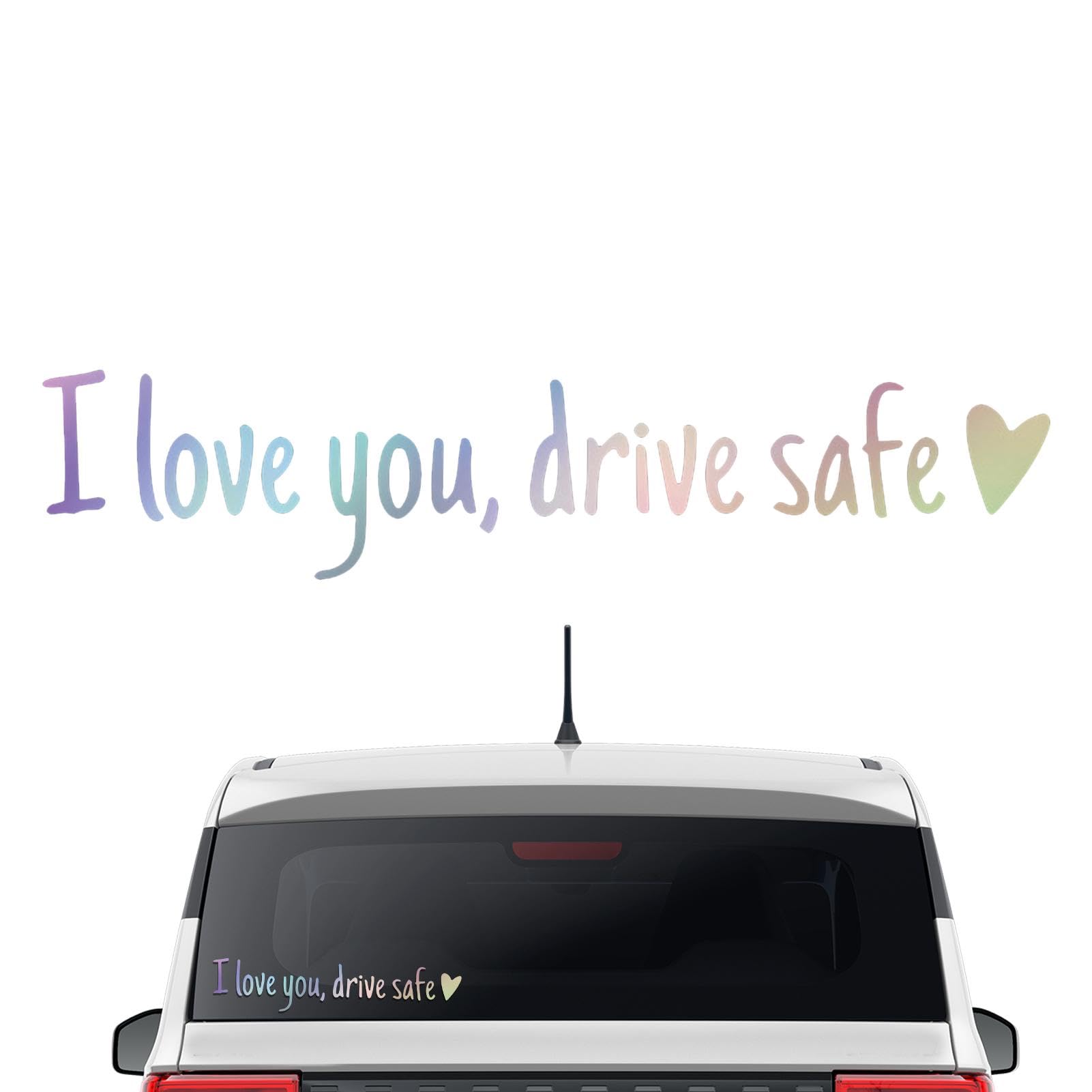 Moslate „I Love You“-Rückspiegelaufkleber, „I Love You Drive Safe“-Aufkleber,Ich liebe dich, fahre sicher, süßer Autoaufkleber | Wasserdichte Windschutzscheibe, Autozubehör, Miniatur-Autoaufkleber für von Moslate