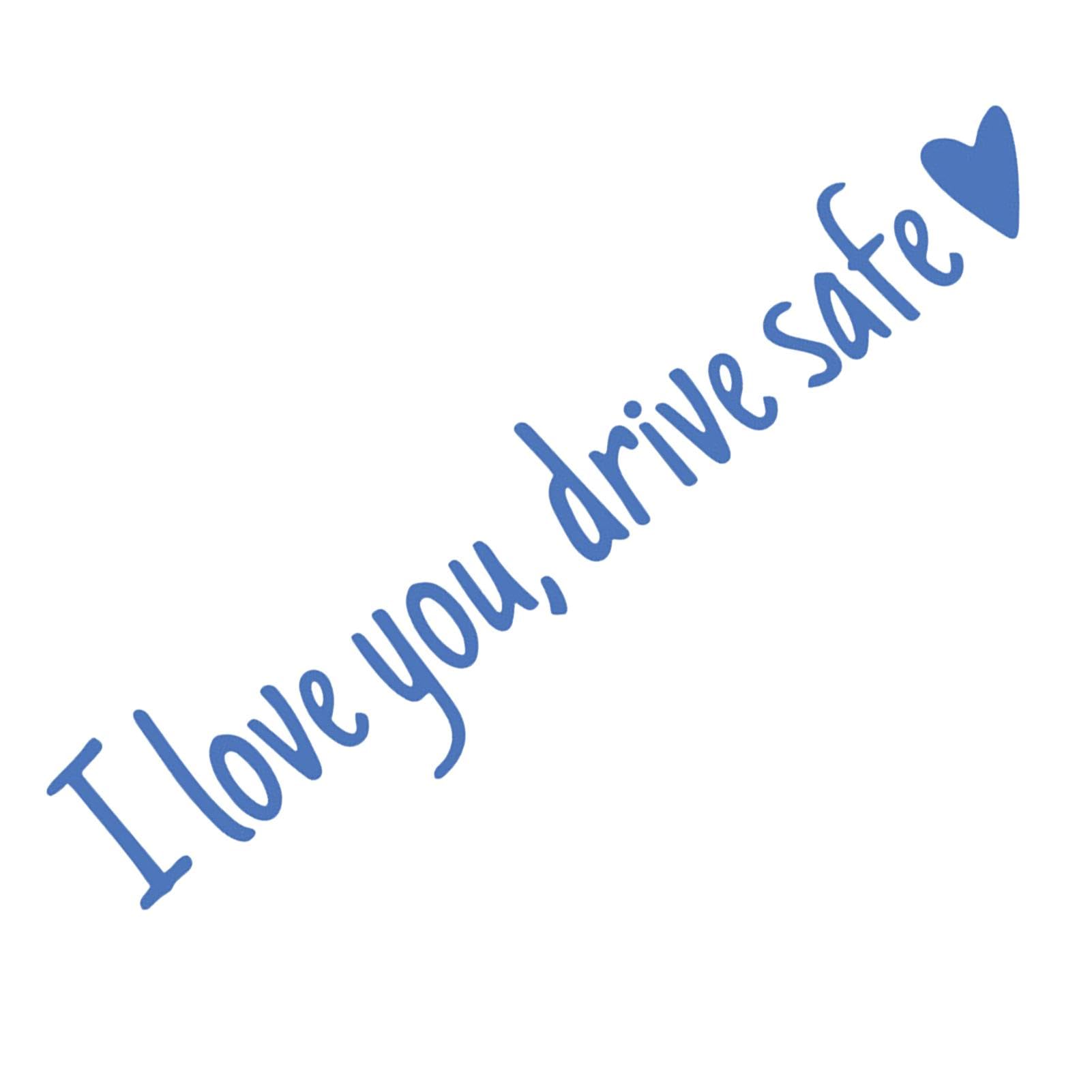 Moslate „I Love You“-Rückspiegelaufkleber, „I Love You Drive Safe“-Aufkleber | „I Love You Drive Safe“-Herzaufkleber | Wasserdichte Windschutzscheibe, Autozubehör, Miniatur-Autoaufkleber für von Moslate