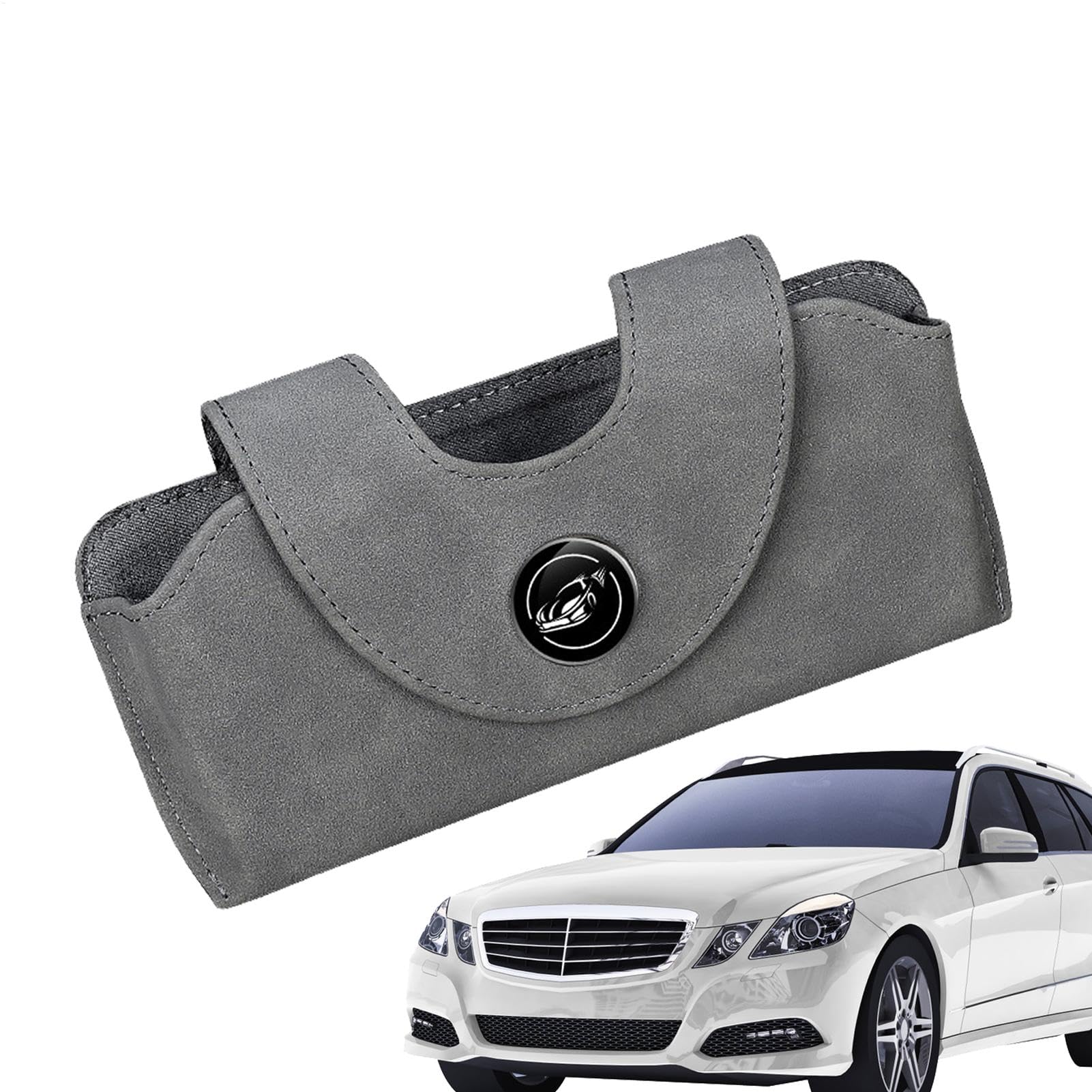 Moslate Brillen-Clip-Halter für Sonnenblende, Sonnenbrillen-Halter für Auto-Visier,Sonnenbrillen-Organizer mit Magnetverschluss - Tragbarer Fahrzeug-Sonnenblenden-Brillenhalter für Autos, SUVs von Moslate