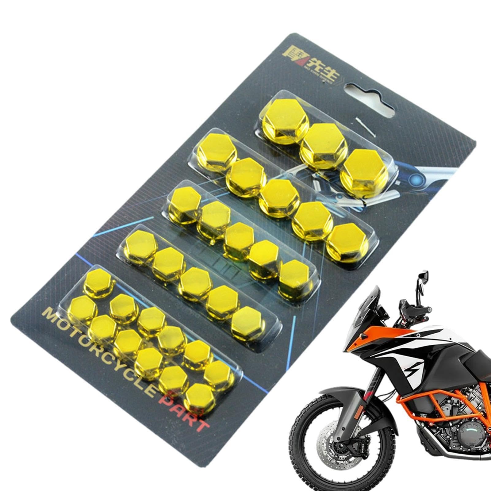 Moslate Motorrad-Schraubenabdeckung – 5 Farben, dekorative Motorrad-Schraubenabdeckung, rostfreie Motorrad-Schraubenabdeckung, Motorrad-dekorative Styling-Teile von Moslate