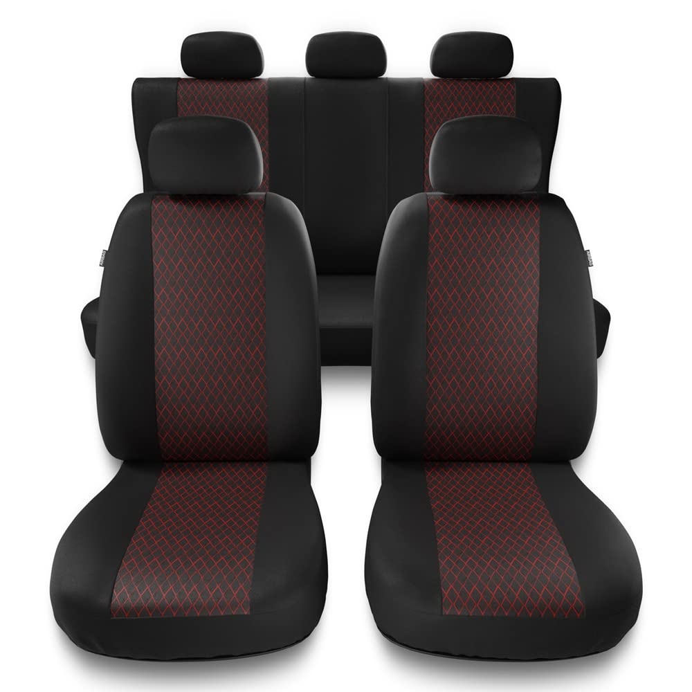 Mossa - Universal Sitzbezüge Auto kompatibel mit Hyundai i20 I, II (2008-2019) - Autositzbezüge Schonbezüge für Autositze - PF-RD von Mossa