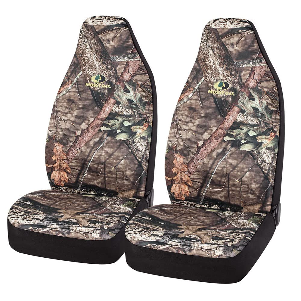 Mossy Oak Camouflage-Sitzbezüge, hohe Rückenlehne, hergestellt aus Ripstop-Oxford-Gewebe, Airbag-kompatibel, universelle Passform für die meisten Schalensitze, offizielles Lizenzprodukt. von Mossy Oak