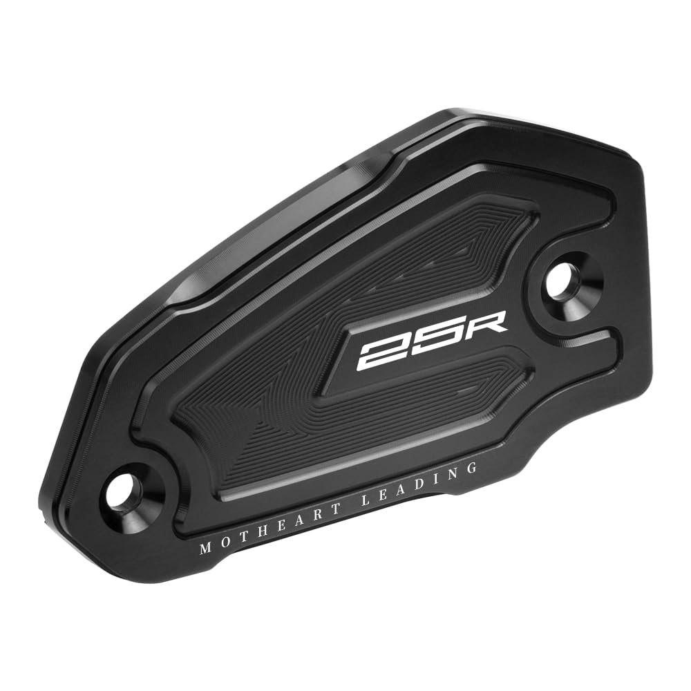 MotHeart CNC-gefräster Schutzdeckel für vorderen Bremsflüssigkeitsbehälter für Ninja ZX-25R 2021-2023 Motorrad-Performance-Zubehör ninja zx-25r Zubehör (Schwarz) von MotHeart