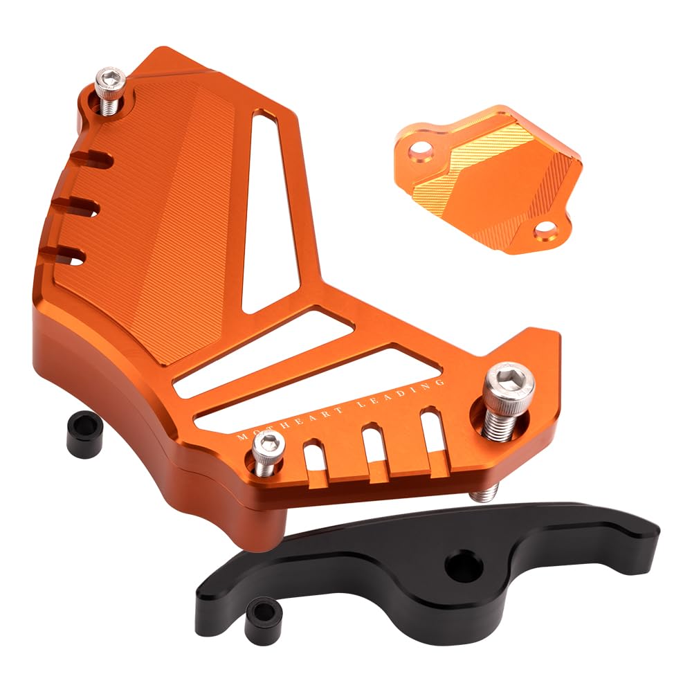 MotHeart Motorrad-Ketten-& Sensorenschutz-Set für Svartpilen 801 Norden 901 790/890 Adventure/Adventure R/Duke 890 Duke R CNC-gefräster 6061-Aluminium-Schutz Zubehör (Orange) von MotHeart