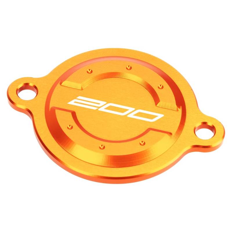 MotHeart Ölfilter-Abdeckung für Motorradmotoren für 200 Duke 2020-2023 Ölfilter Schutzschild Aluminium 200 duke Zubehör (Orange) von MotHeart