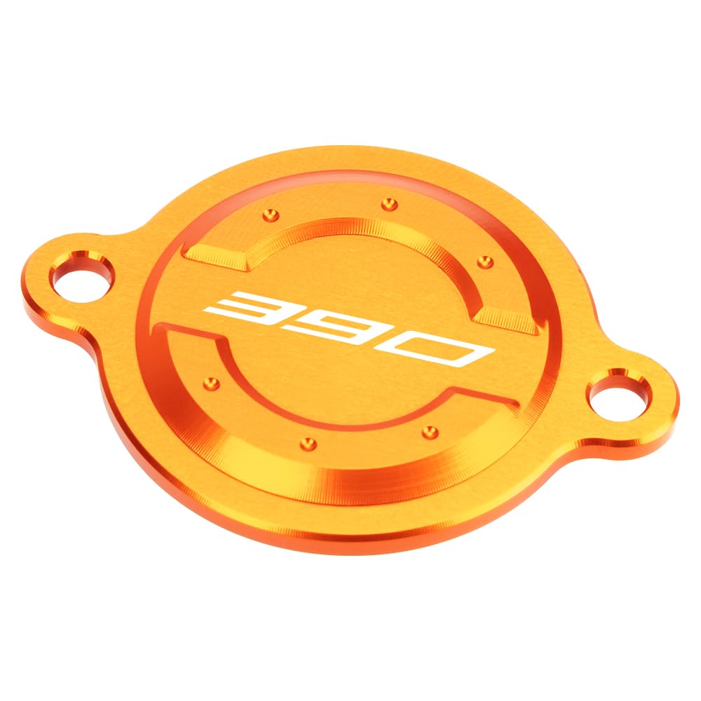 MotHeart Ölfilter-Abdeckung für Motorradmotoren für 390 Adventure 2020-2024 Ölfilter Schutzschild Aluminium 390 adventure Zubehör (Orange) von MotHeart