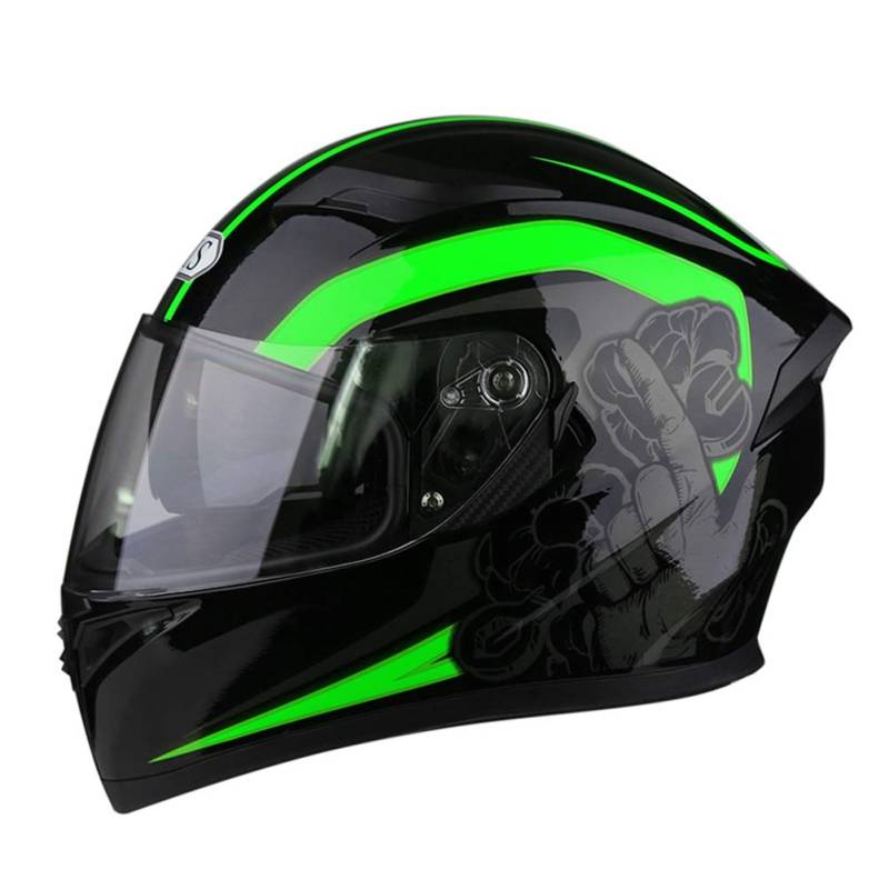 Bluetooth Full Face Motorradhelm Professioneller Rennhelm Kask DOT und GB Regenbogenvisier Motocross Offroad Tourenhelm mit Horn von Motesen