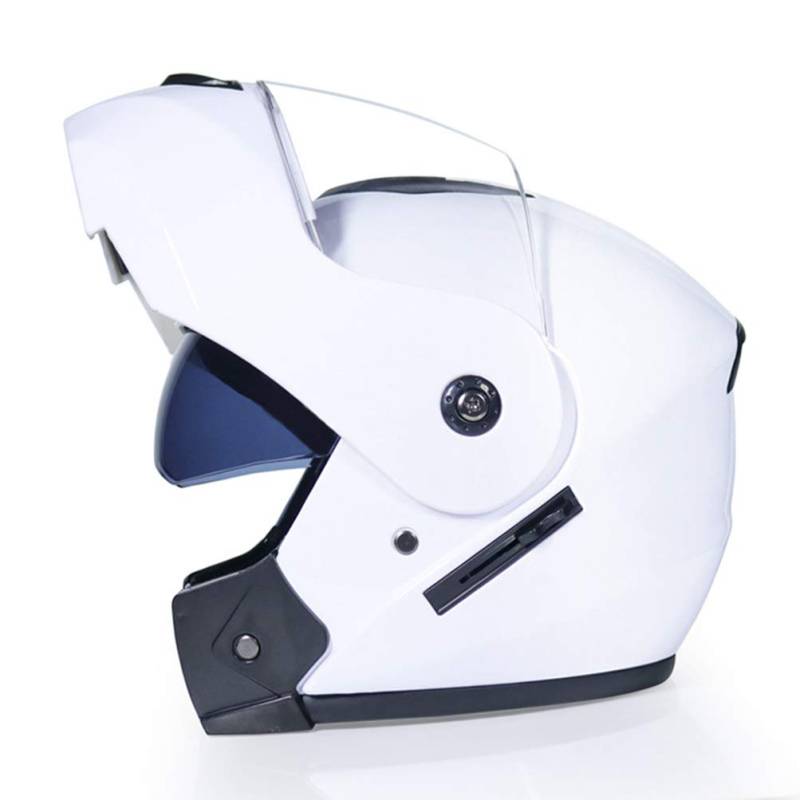 Carbon Modular Motorradhelme Klapphelme mit doppelter Sonnenblende Winter Winderproof Racing Integralhelm von Motesen